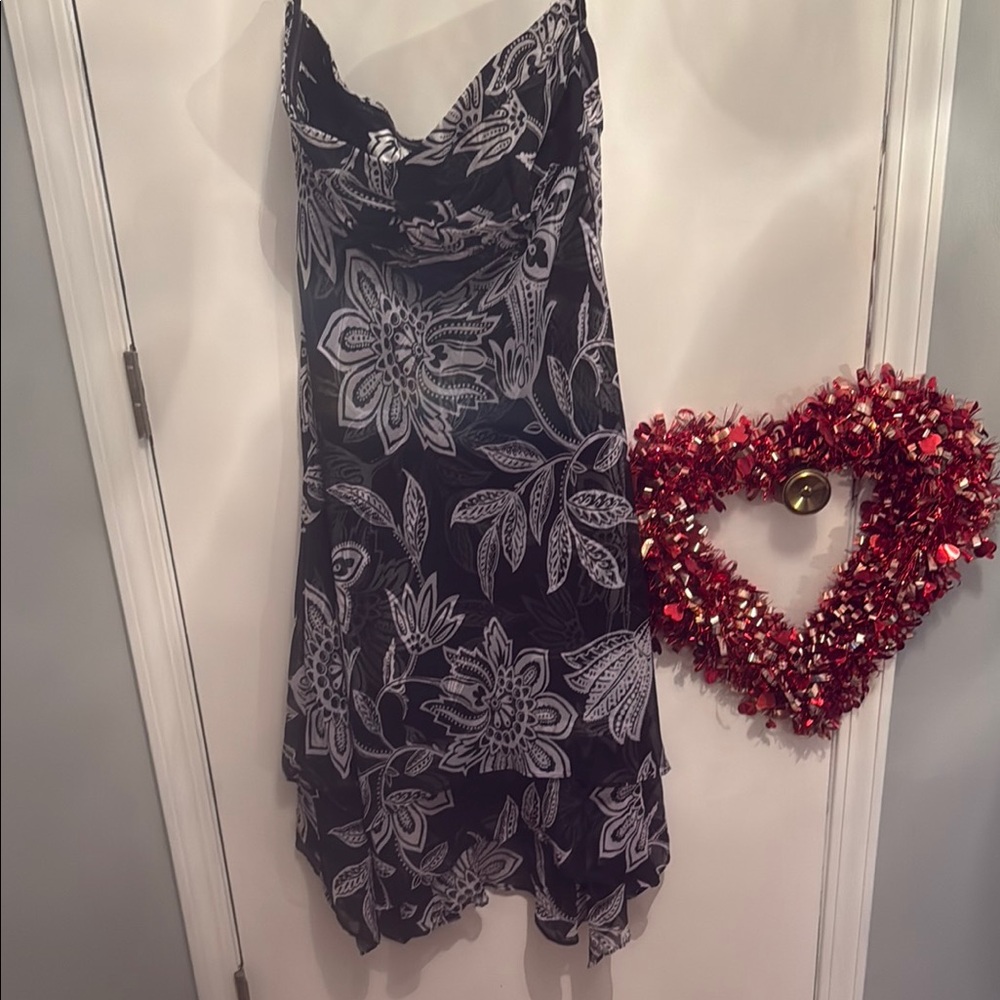 BNIB White House Black Market Strapless Black and White Dress